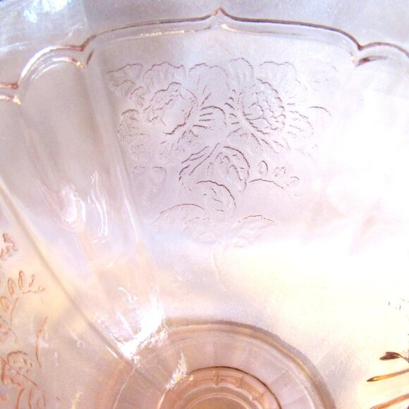 Anchor Hocking Mayfair / Open Rose Pink Depression Glass Creamer      J118 - Picture 2 of 4